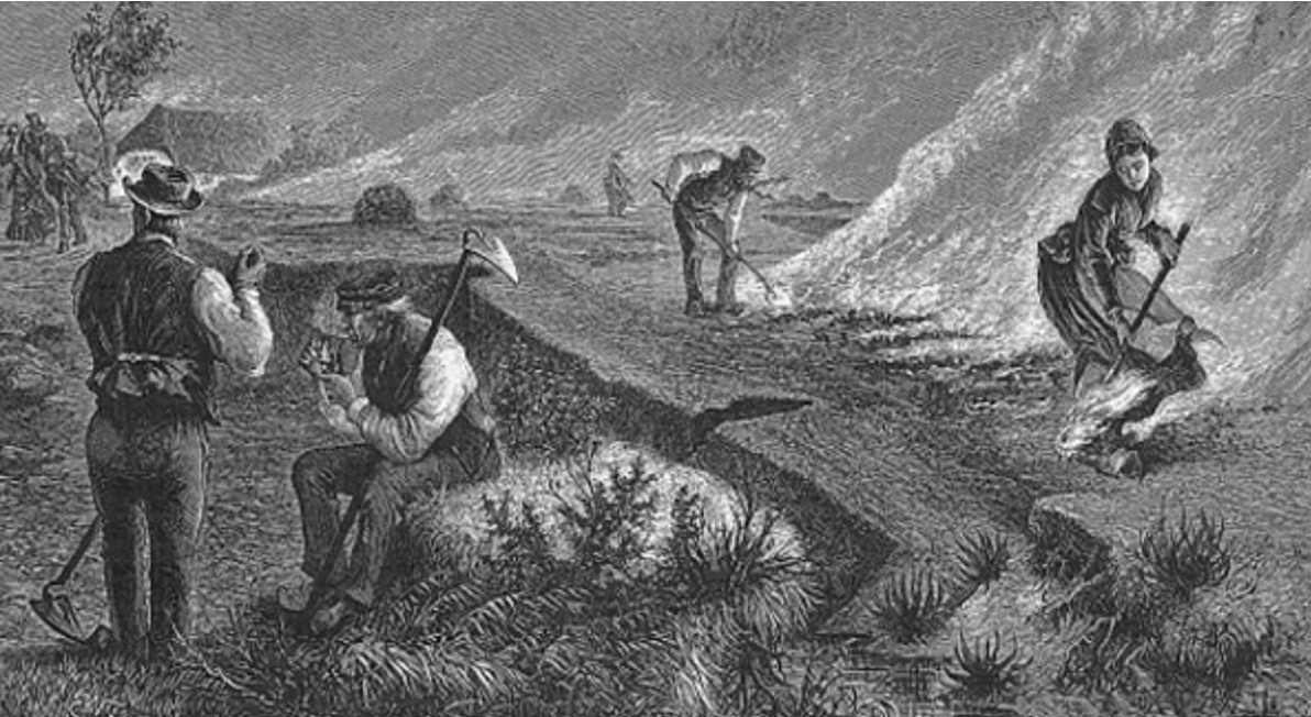 Boekweit branden. Dat was een hachelijke bezigheid want je wilde natuurlijk geen jaren durende veenbrand veroorzaken.